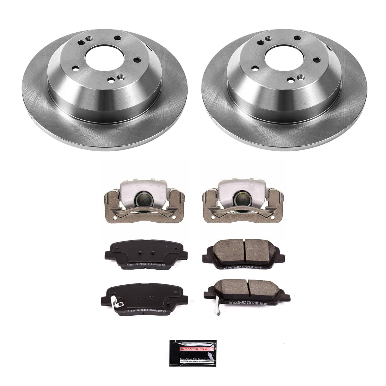 Power Stop - KCOE7507A - Rear - Disc Brake Pad/Caliper and Rotor Kit image 1