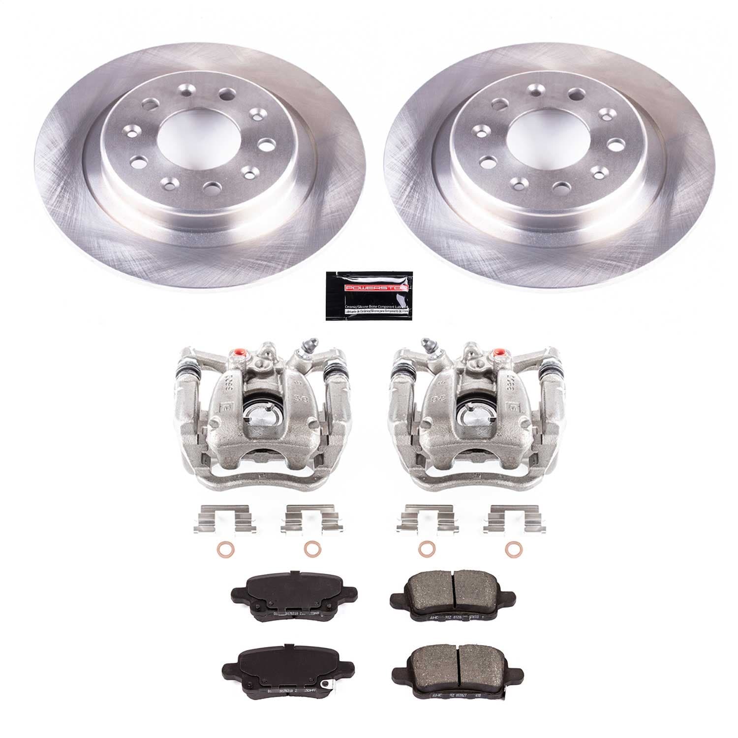 Power Stop - KCOE7721 - Rear - Disc Brake Pad/Caliper and Rotor Kit image 1