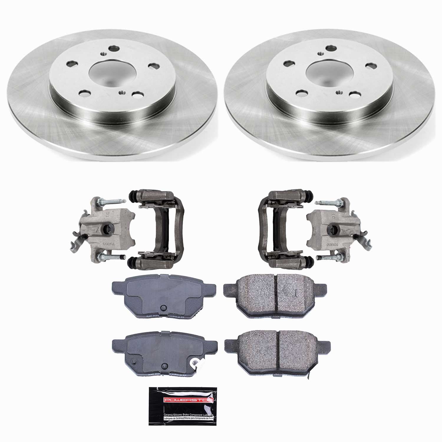 Power Stop - KCOE7753 - Rear - Disc Brake Pad/Caliper and Rotor Kit image 1