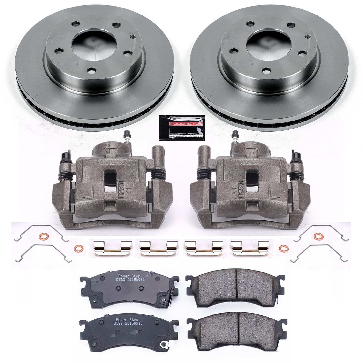 Power Stop - KCOE782 - Front - Disc Brake Pad/Caliper and Rotor Kit image 1