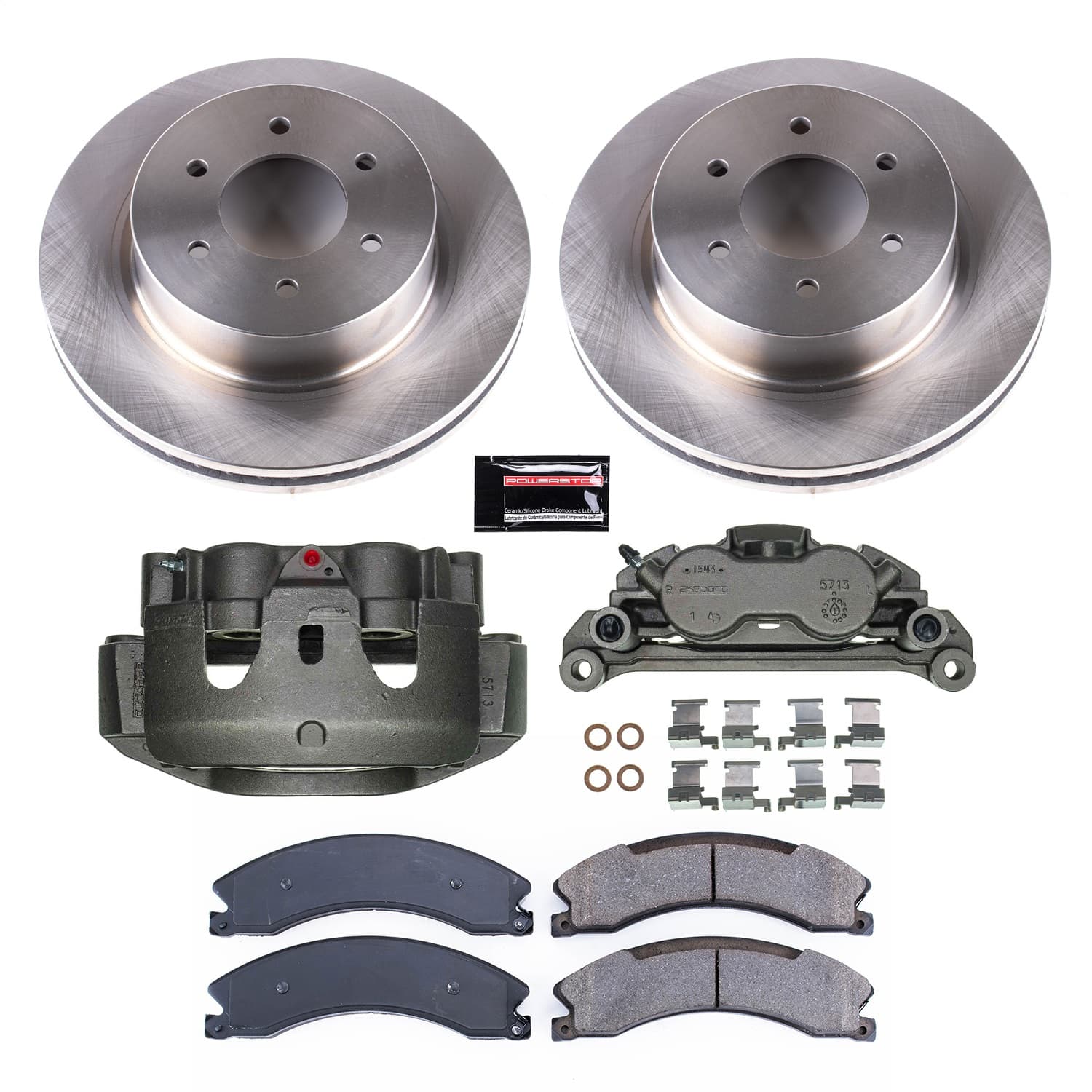 Power Stop - KCOE7875 - Front - Disc Brake Pad/Caliper and Rotor Kit image 1