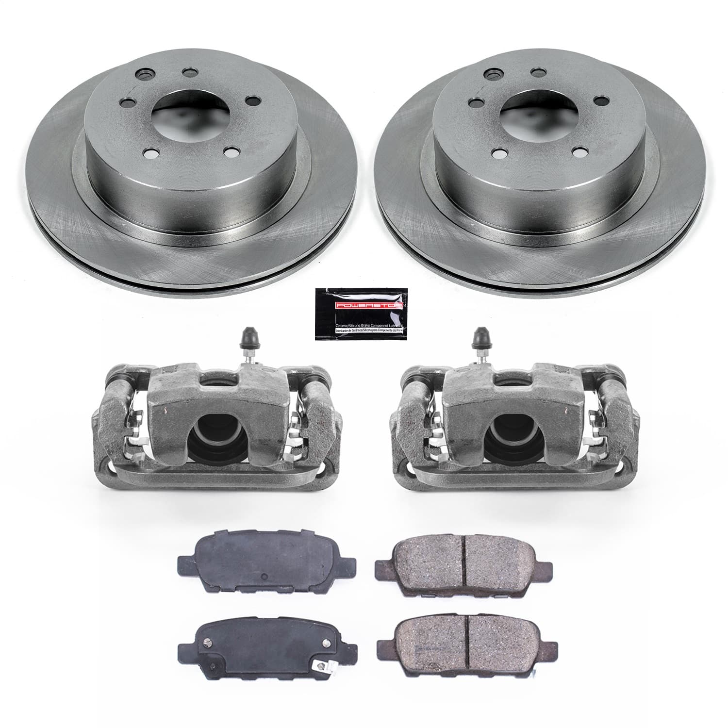 Power Stop - KCOE7881 - Rear - Disc Brake Pad/Caliper and Rotor Kit image 1