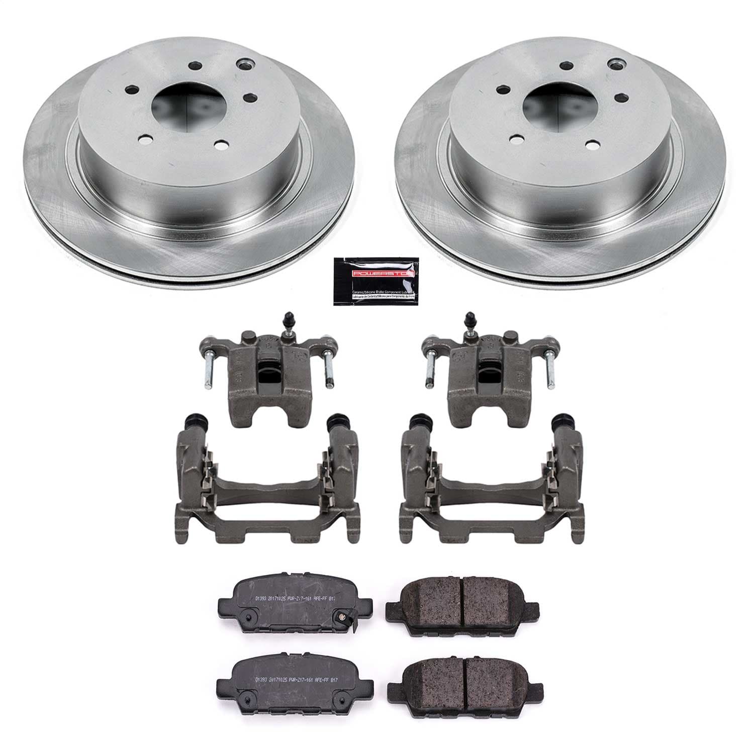 Power Stop - KCOE8021 - Rear - Disc Brake Pad/Caliper and Rotor Kit image 1