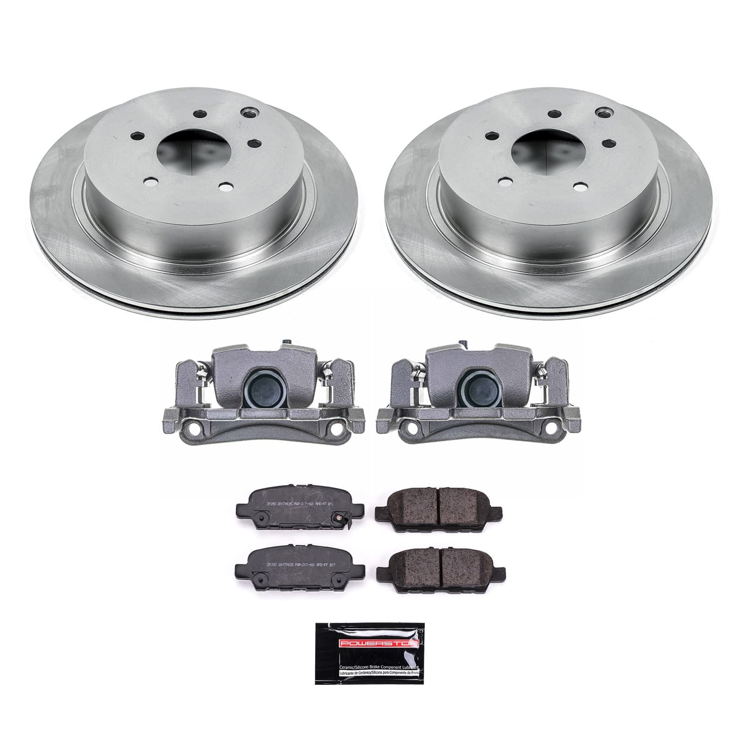 Power Stop - KCOE8021A - Rear - Disc Brake Pad/Caliper and Rotor Kit image 1