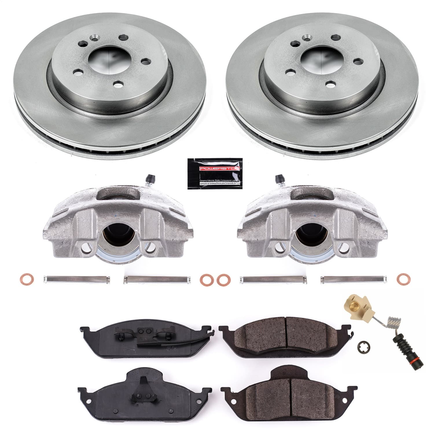 Power Stop - KCOE864 - Front - Disc Brake Pad/Caliper and Rotor Kit image 1