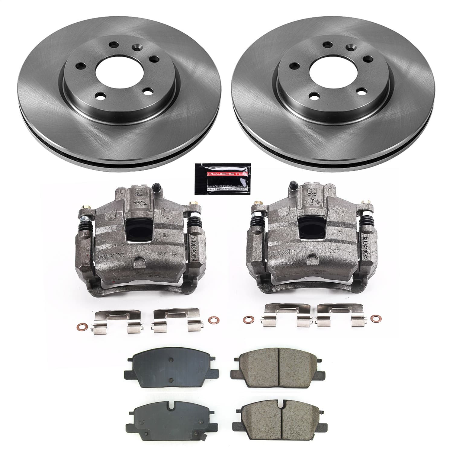 Power Stop - KCOE8738 - Front - Disc Brake Pad/Caliper and Rotor Kit image 1