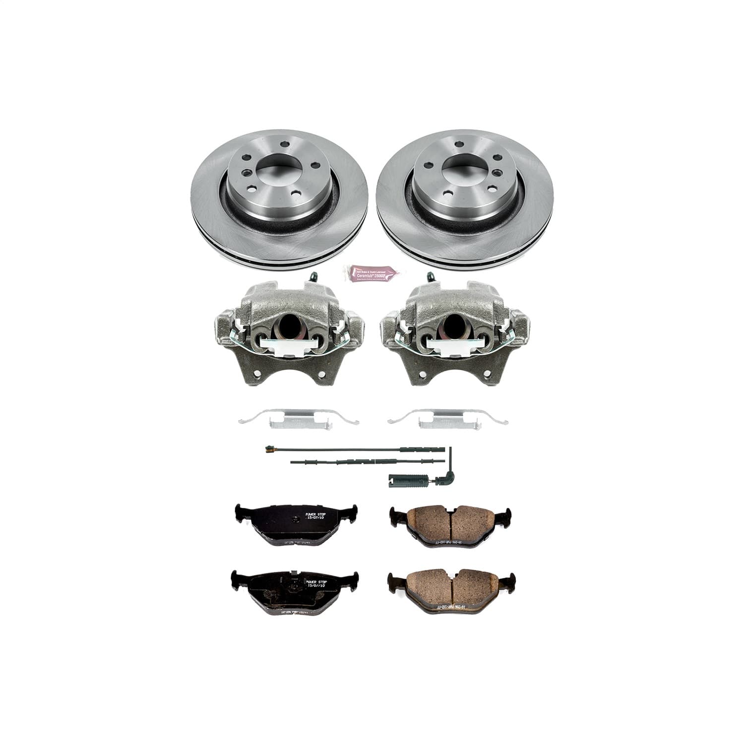 Power Stop - KCOE877 - Rear - Disc Brake Pad/Caliper and Rotor Kit image 1