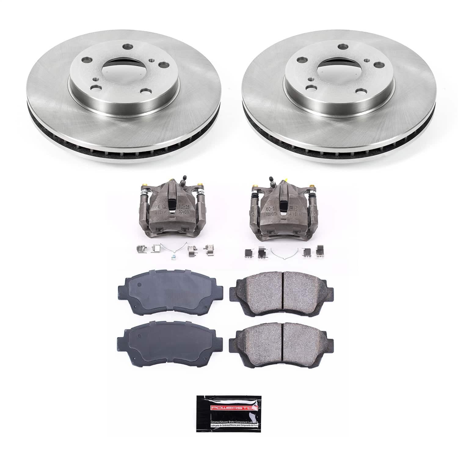 Power Stop - KCOE8920B - Front - Disc Brake Pad/Caliper and Rotor Kit image 1
