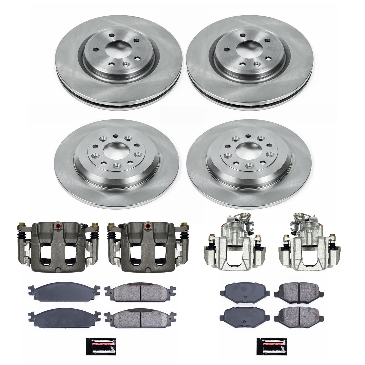 Power Stop - KCOE8970 - Front and Rear - Disc Brake Pad/Caliper and Rotor Kit image 1