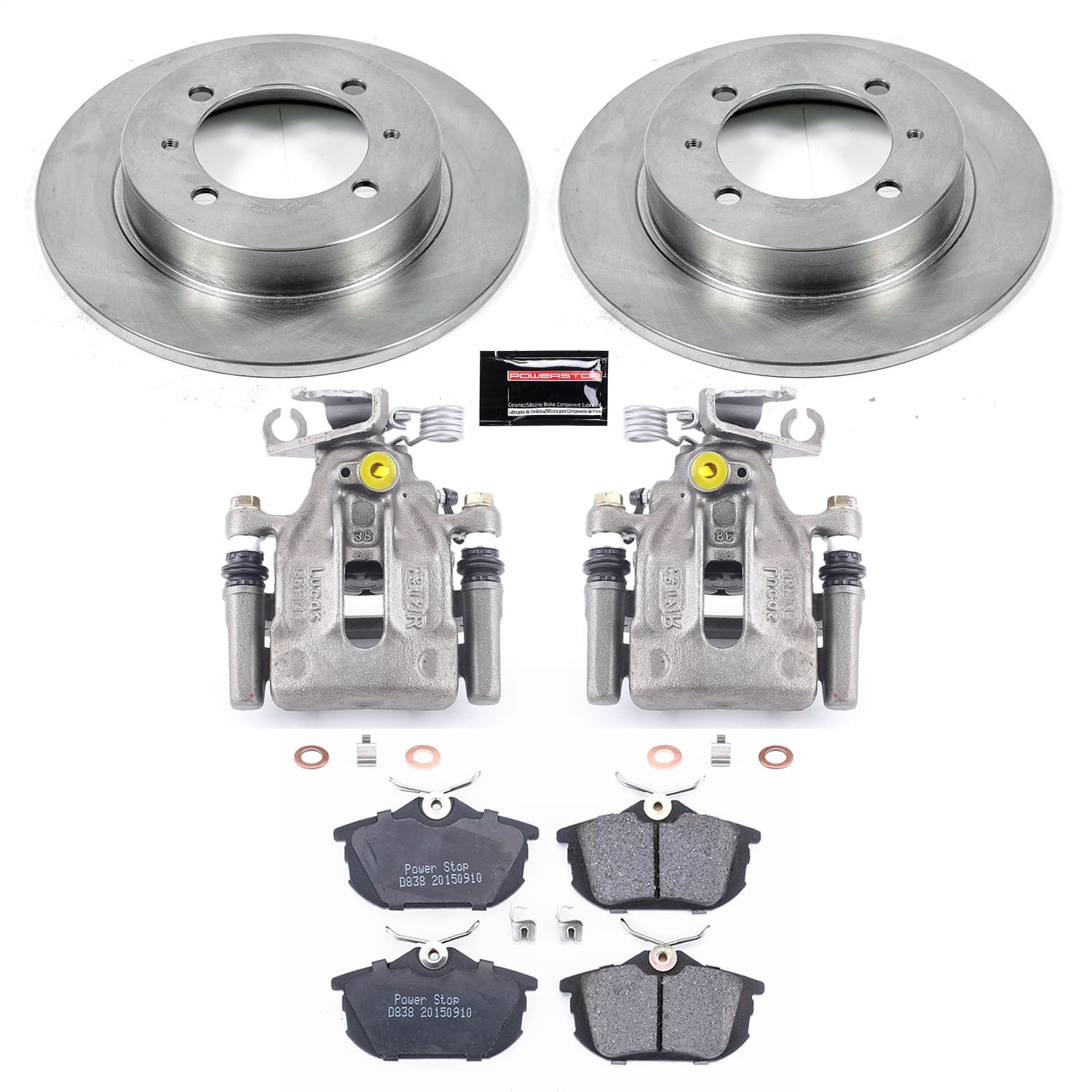 Power Stop - KCOE913 - Rear - Disc Brake Pad/Caliper and Rotor Kit image 1
