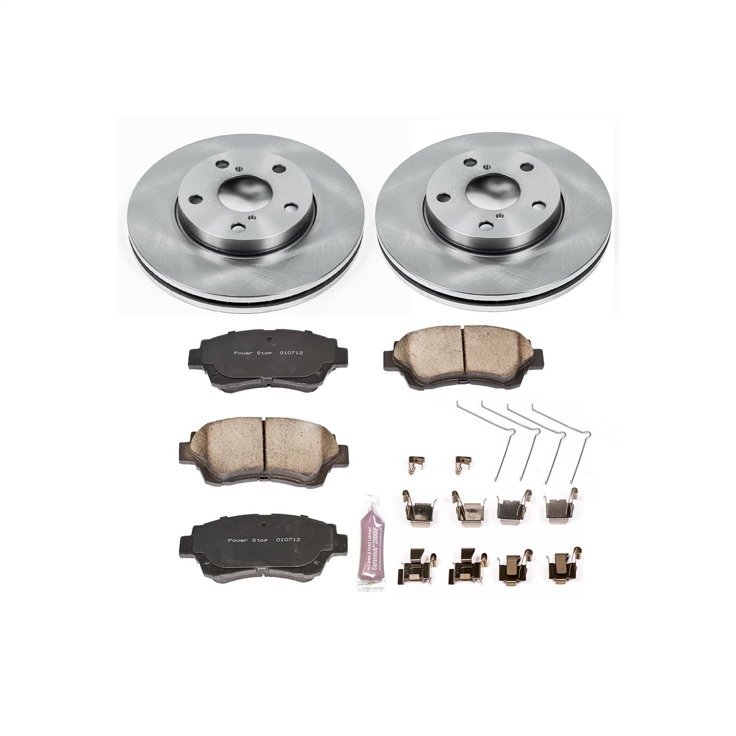 Power Stop - KOE1070 - Front - Disc Brake Pad and Rotor Kit image 1