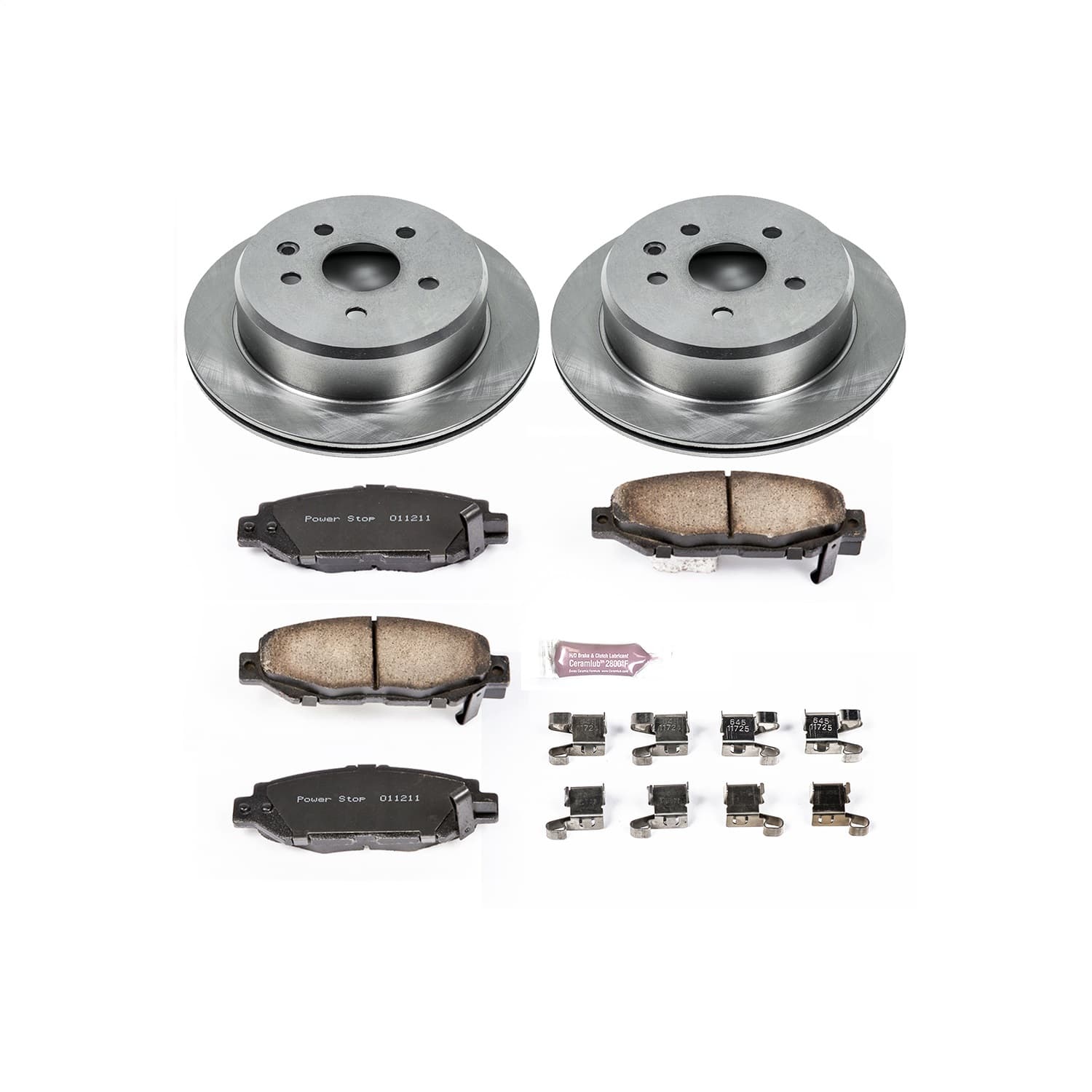 Power Stop - KOE1072 - Rear - Disc Brake Pad and Rotor Kit image 1