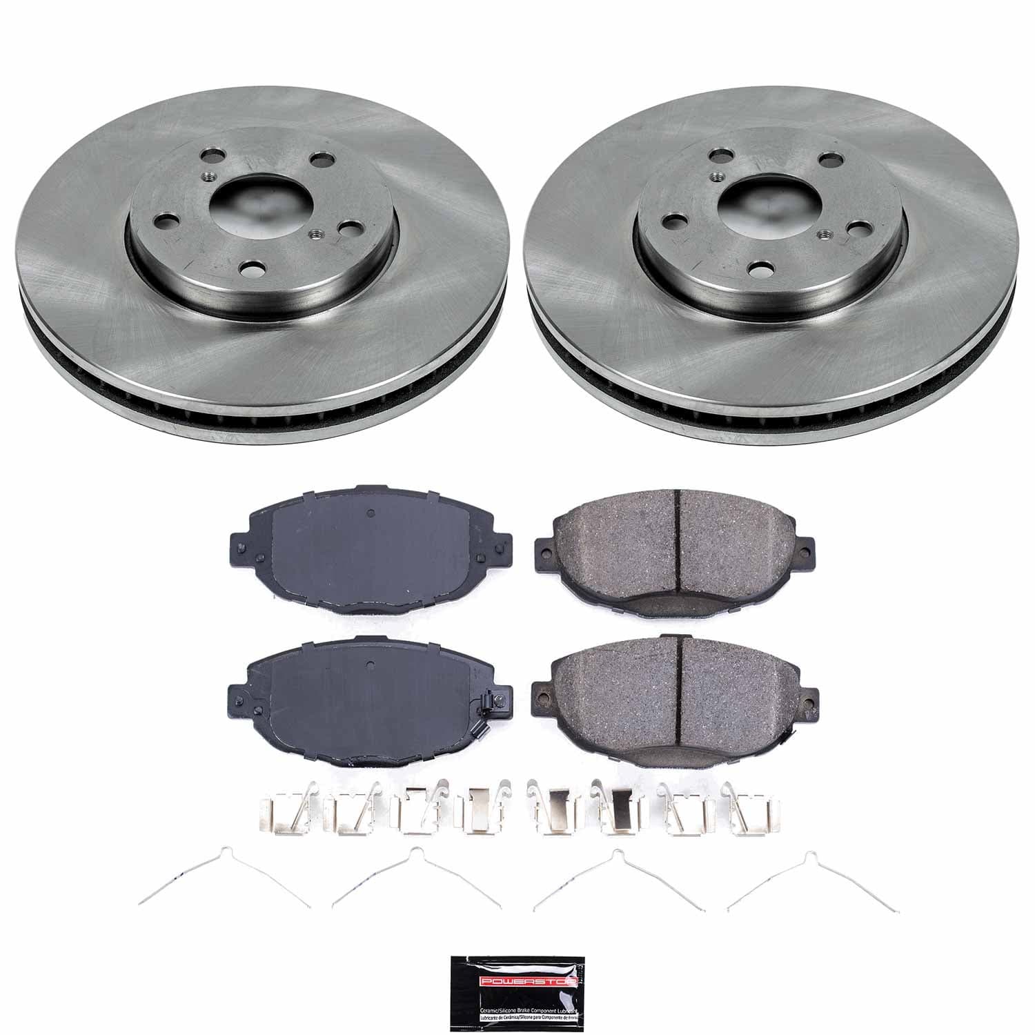 Power Stop - KOE1073 - Front - Disc Brake Pad and Rotor Kit image 1