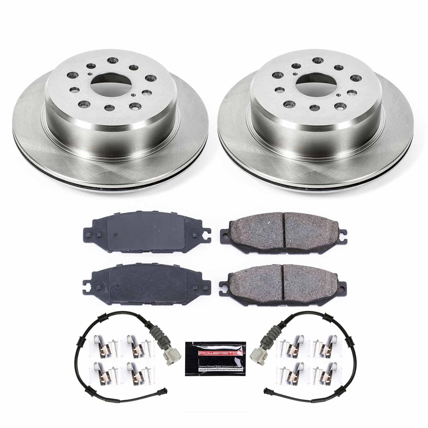 Power Stop - KOE1081 - Rear - Disc Brake Pad and Rotor Kit image 1