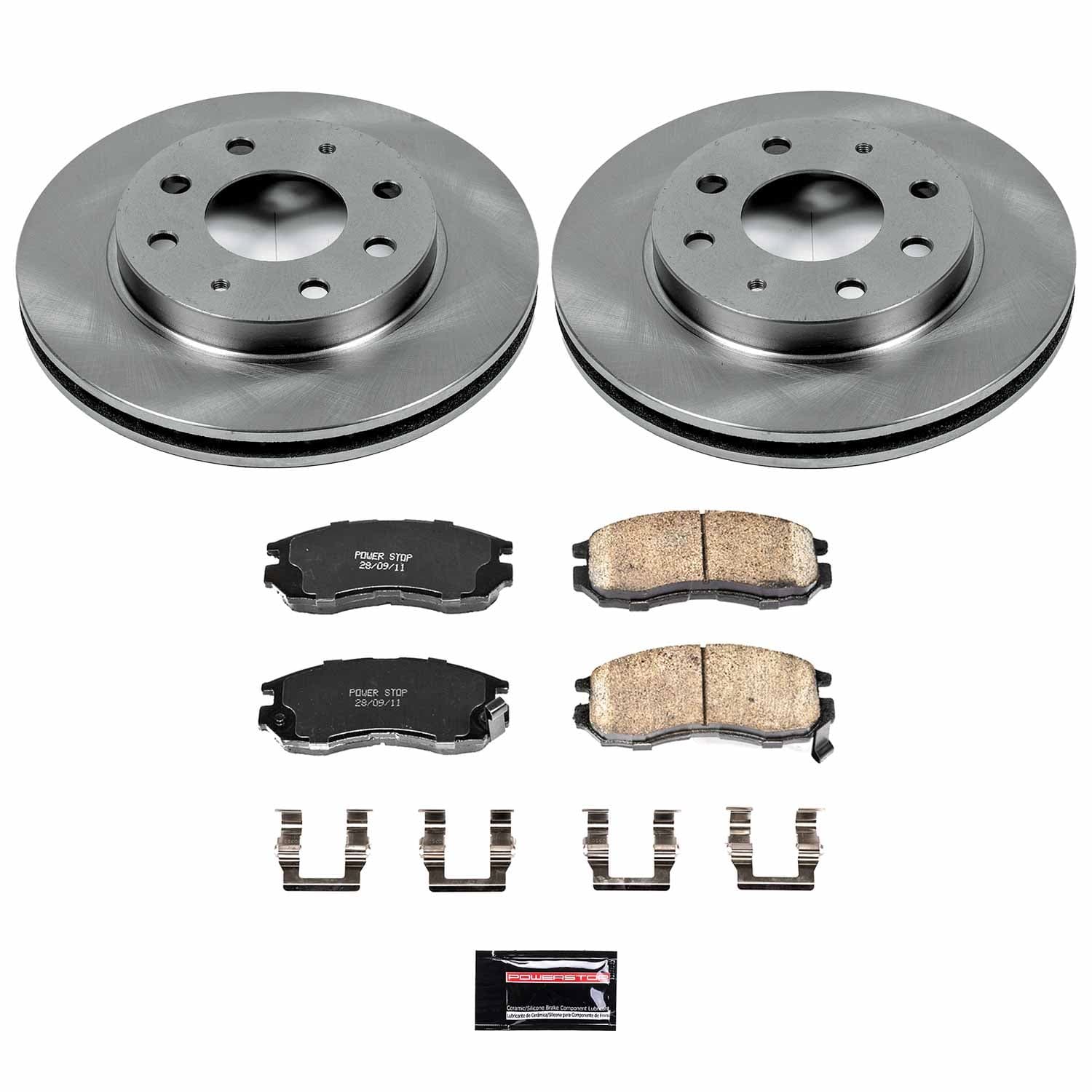 Power Stop - KOE1090 - Front - Disc Brake Pad and Rotor Kit image 1