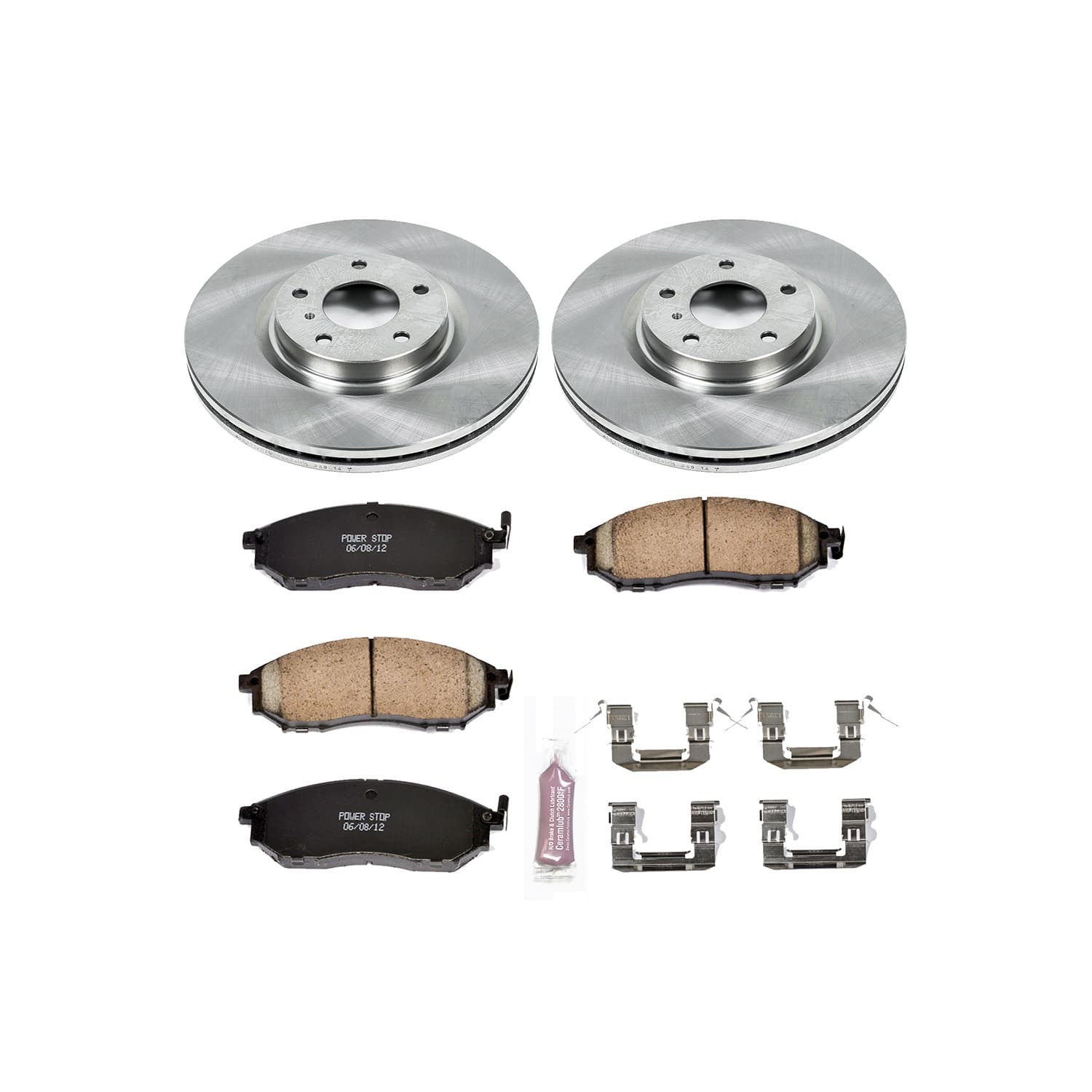 Power Stop - KOE112 - Front - Disc Brake Pad and Rotor Kit image 1