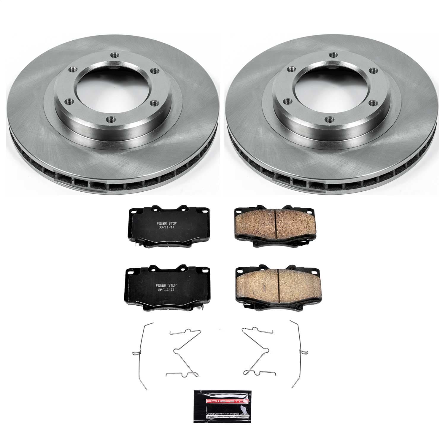 Power Stop - KOE1154 - Front - Disc Brake Pad and Rotor Kit image 1