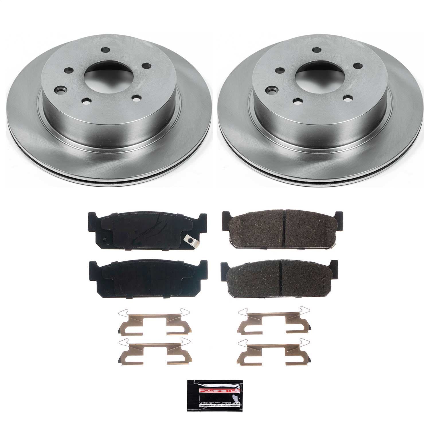 Power Stop - KOE1165 - Rear - Disc Brake Pad and Rotor Kit image 1