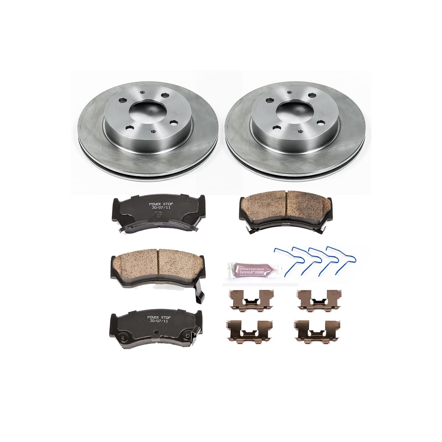 Power Stop - KOE1170 - Front - Disc Brake Pad and Rotor Kit image 1
