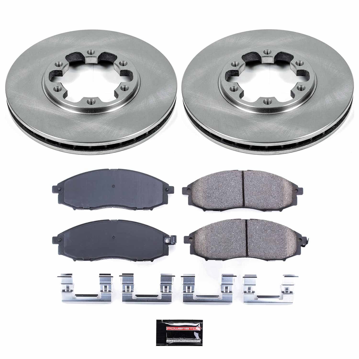 Power Stop - KOE1176 - Front - Disc Brake Pad and Rotor Kit image 1