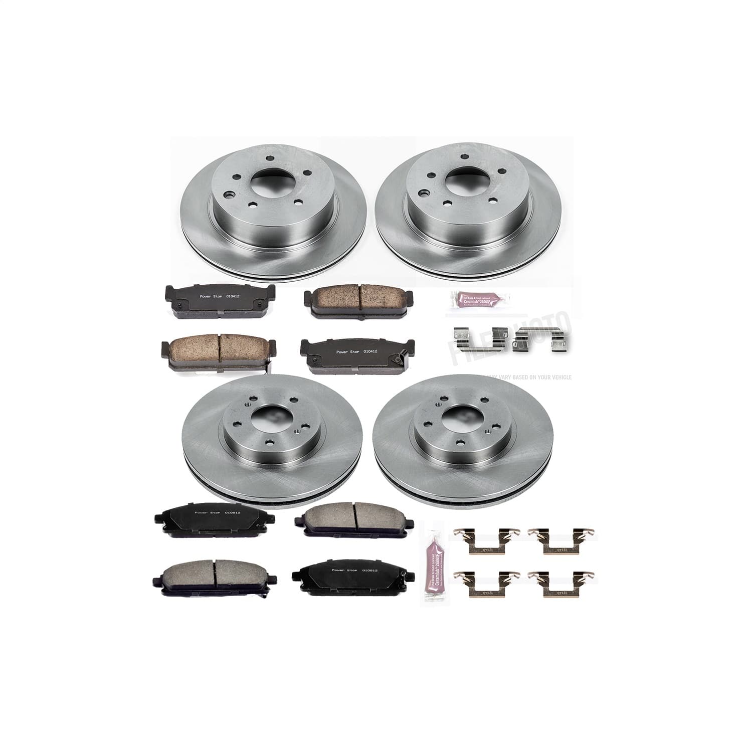 Power Stop - KOE1180 - Front and Rear - Disc Brake Pad and Rotor Kit image 1