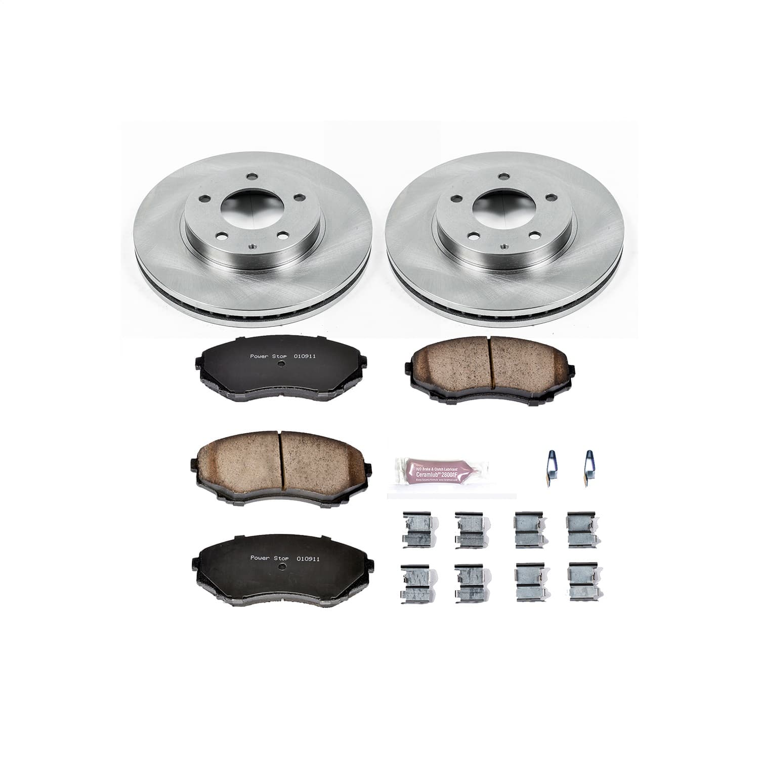 Power Stop - KOE1184 - Front - Disc Brake Pad and Rotor Kit image 1