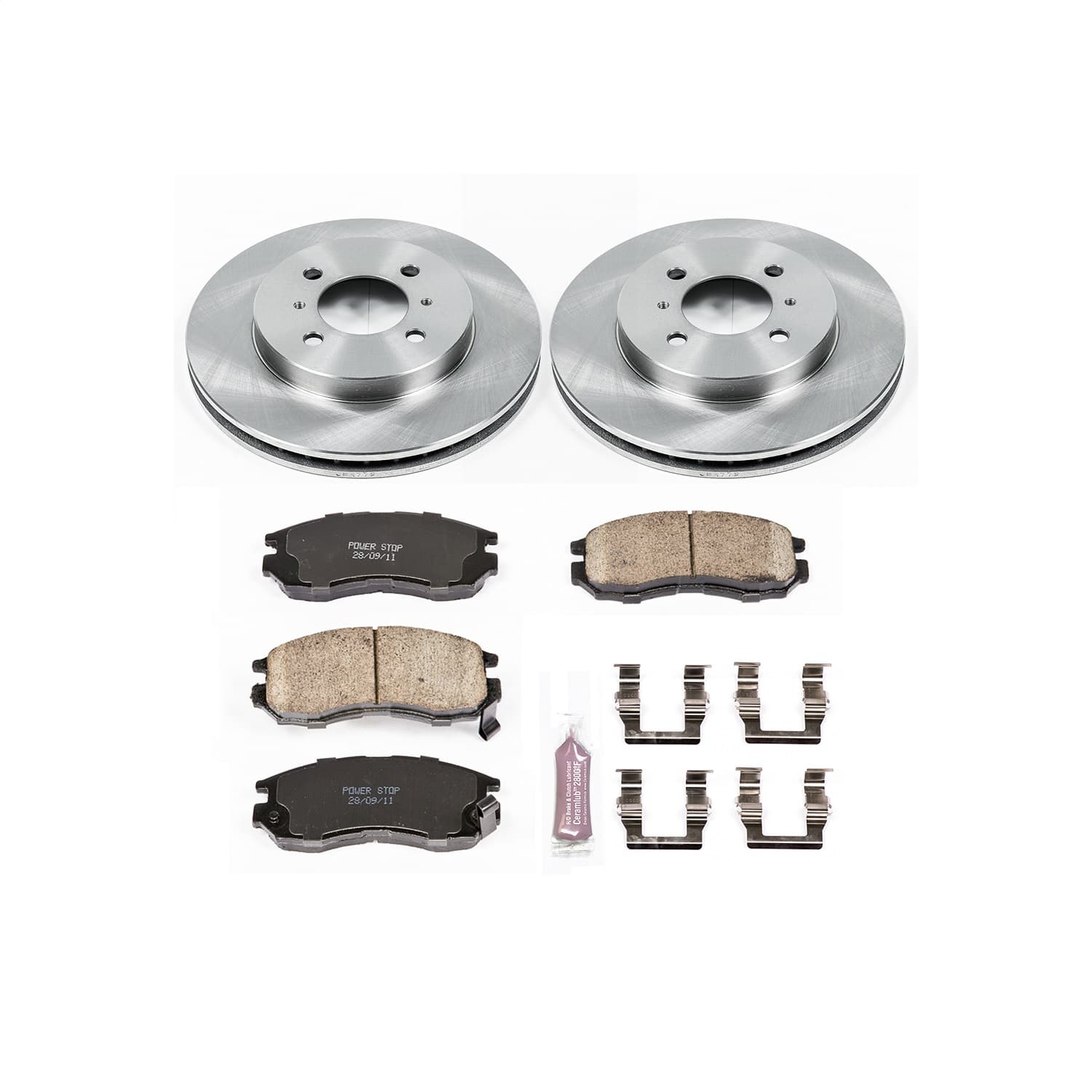 Power Stop - KOE1214 - Front - Disc Brake Pad and Rotor Kit image 1