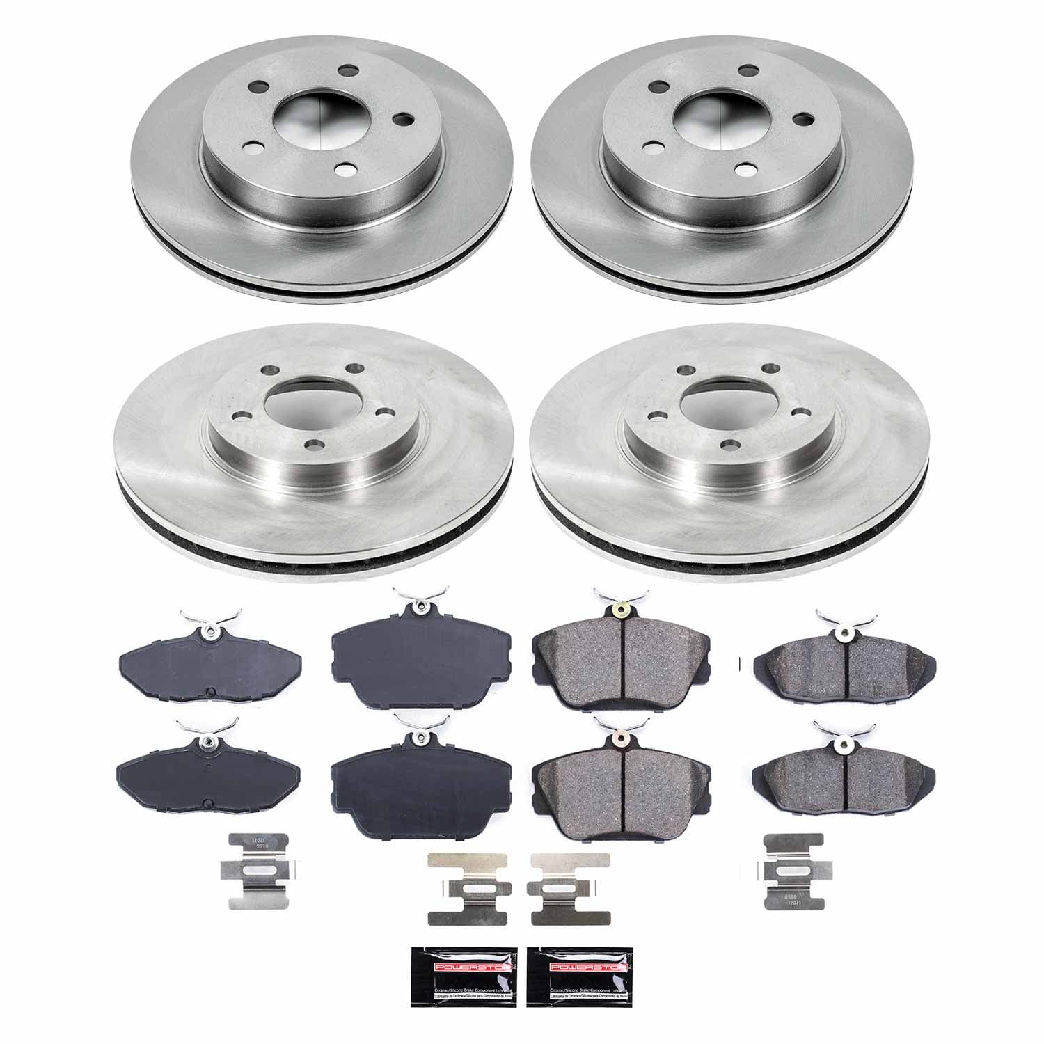 Power Stop - KOE1319 - Front and Rear - Disc Brake Pad and Rotor Kit image 1