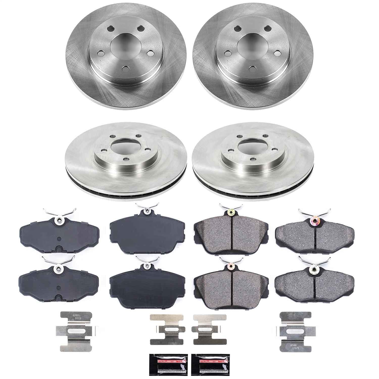 Power Stop - KOE1320 - Front and Rear - Disc Brake Pad and Rotor Kit image 1