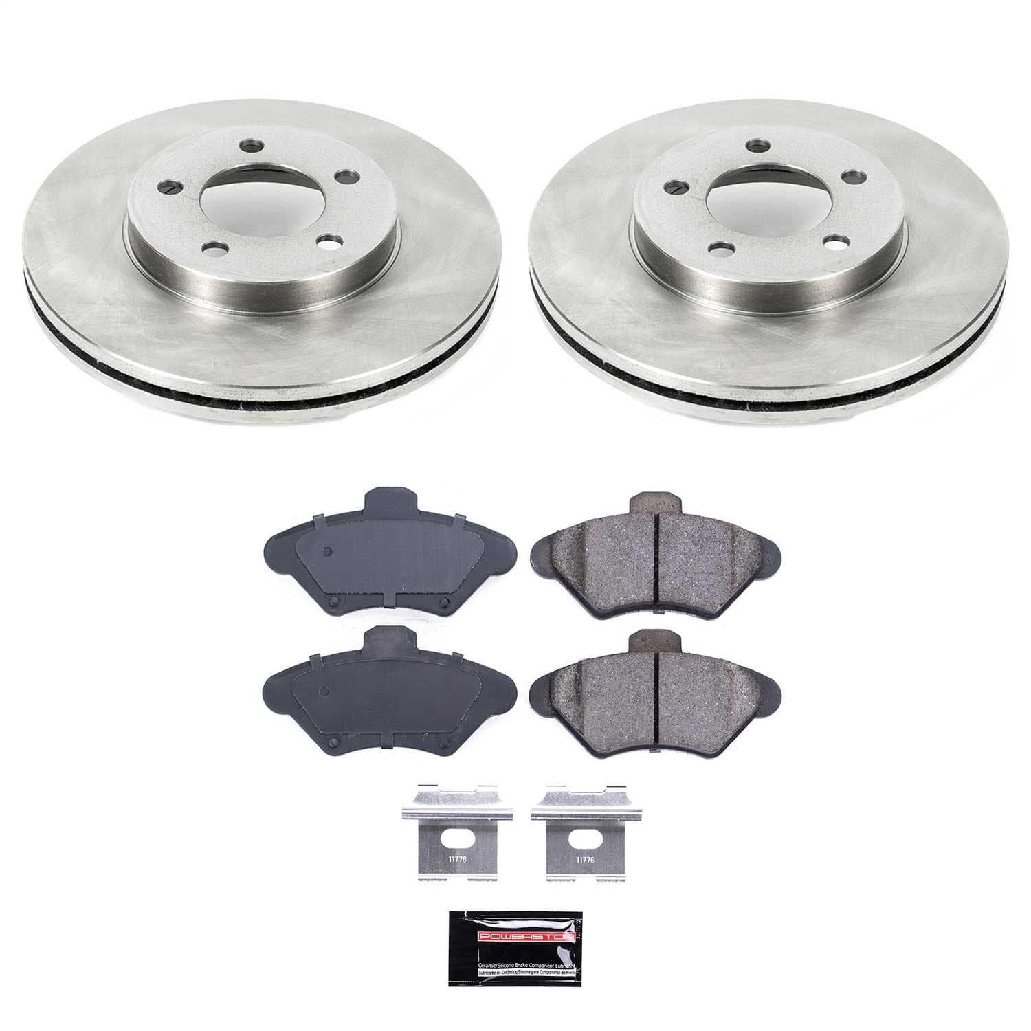 Power Stop - KOE1325 - Front - Disc Brake Pad and Rotor Kit image 1