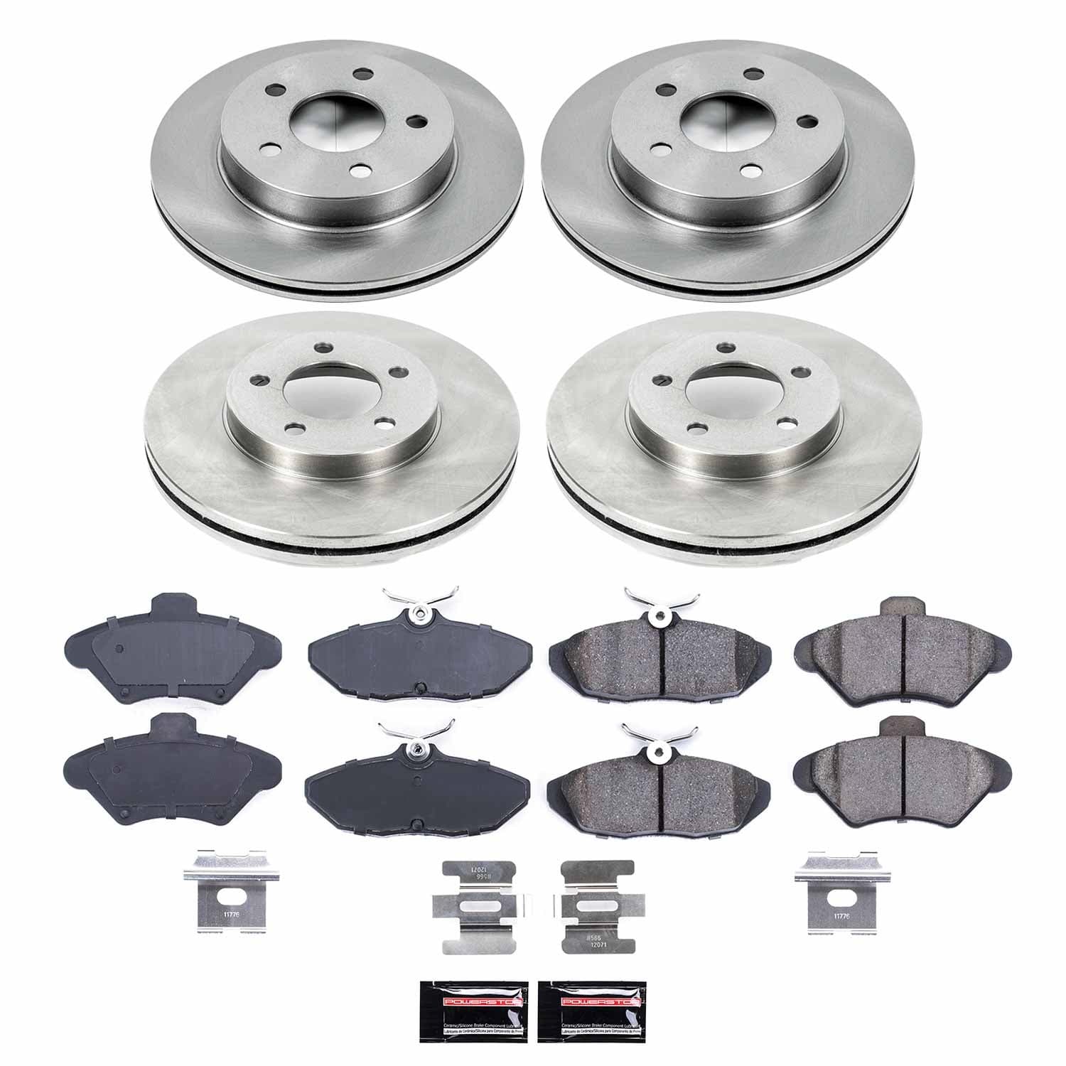 Power Stop - KOE1326 - Front and Rear - Disc Brake Pad and Rotor Kit image 1