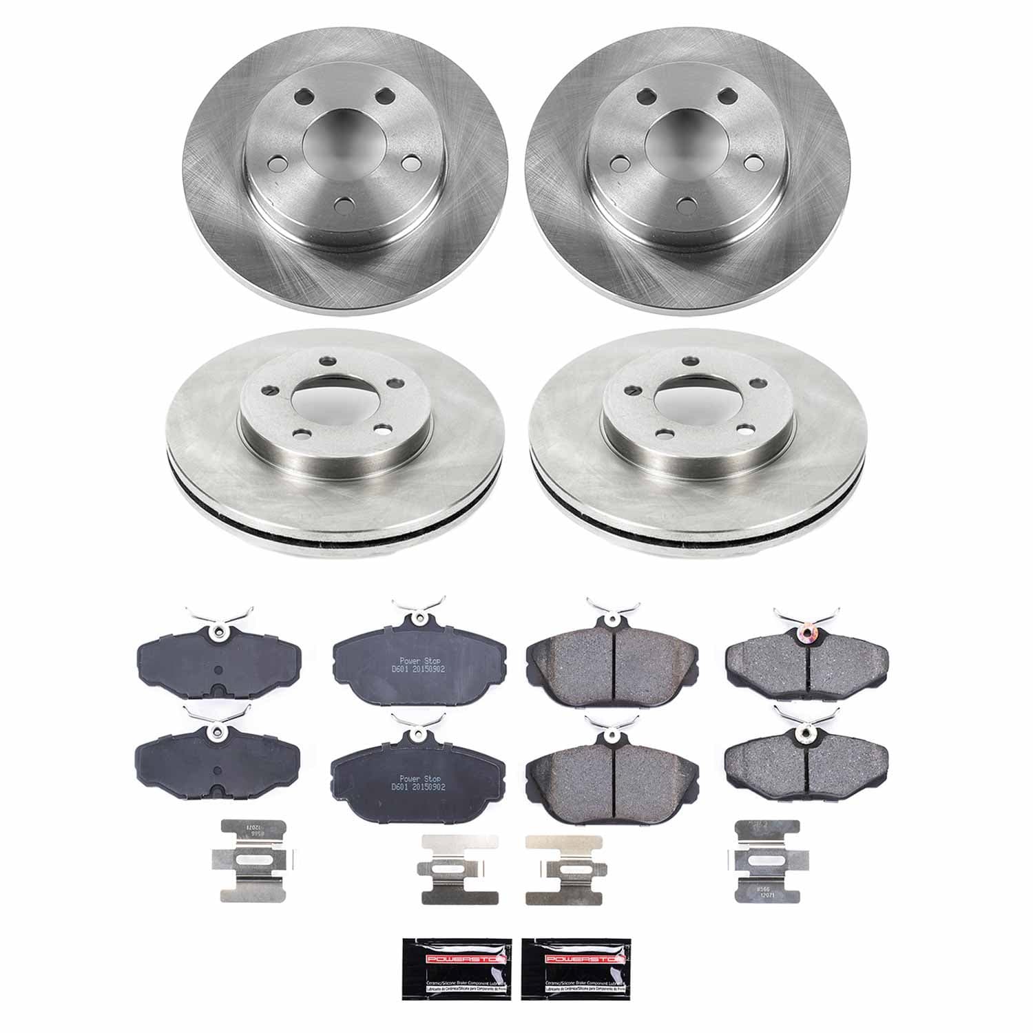 Power Stop - KOE1328 - Front and Rear - Disc Brake Pad and Rotor Kit image 1