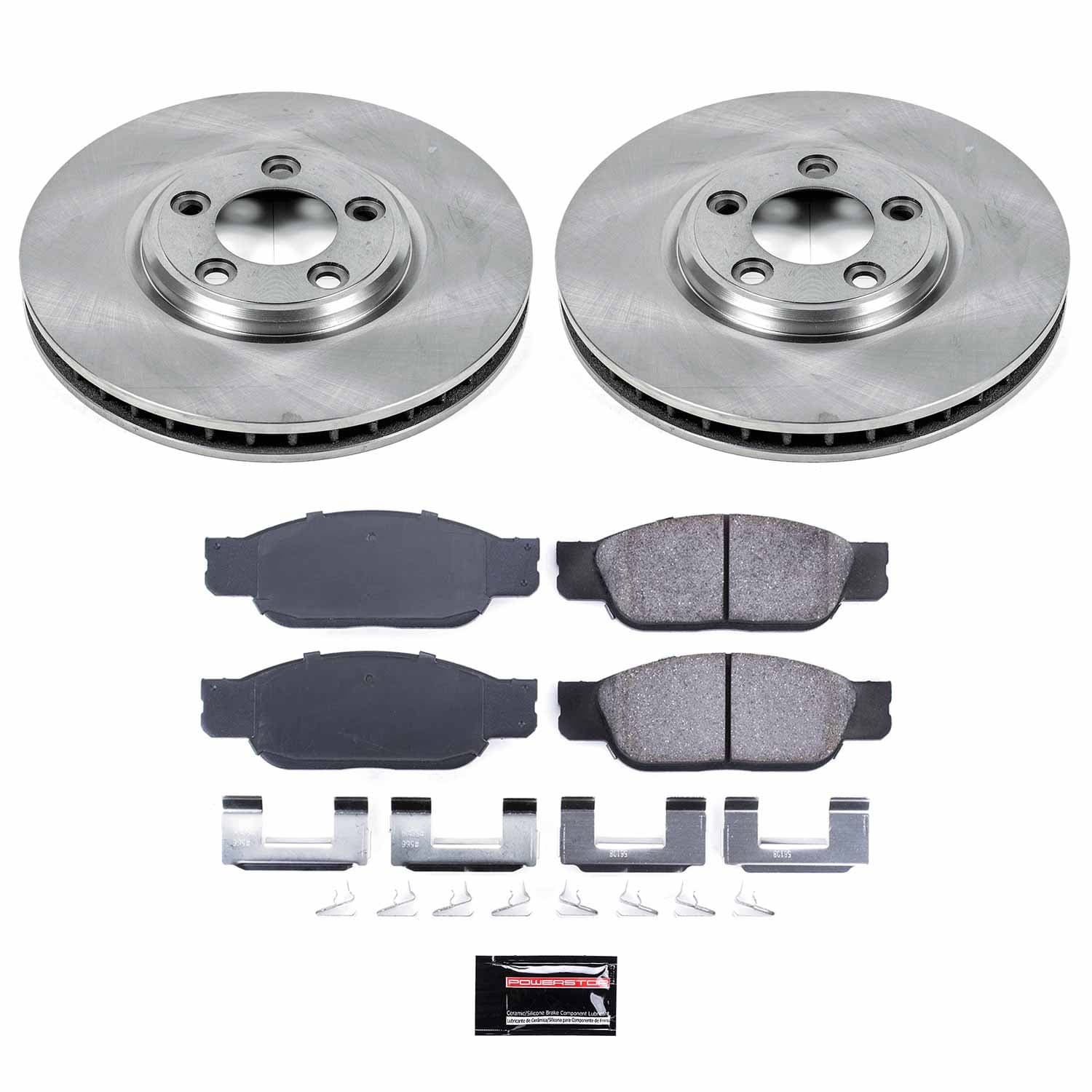 Power Stop - KOE1351 - Front - Disc Brake Pad and Rotor Kit image 1