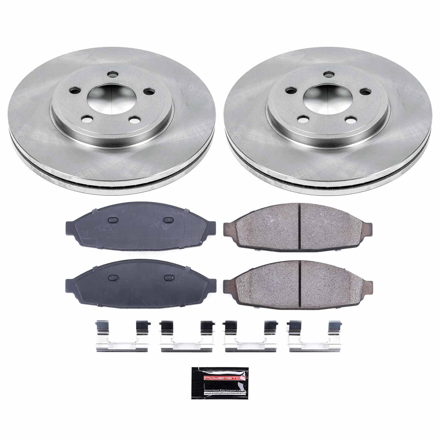Power Stop - KOE1364 - Front - Disc Brake Pad and Rotor Kit image 1