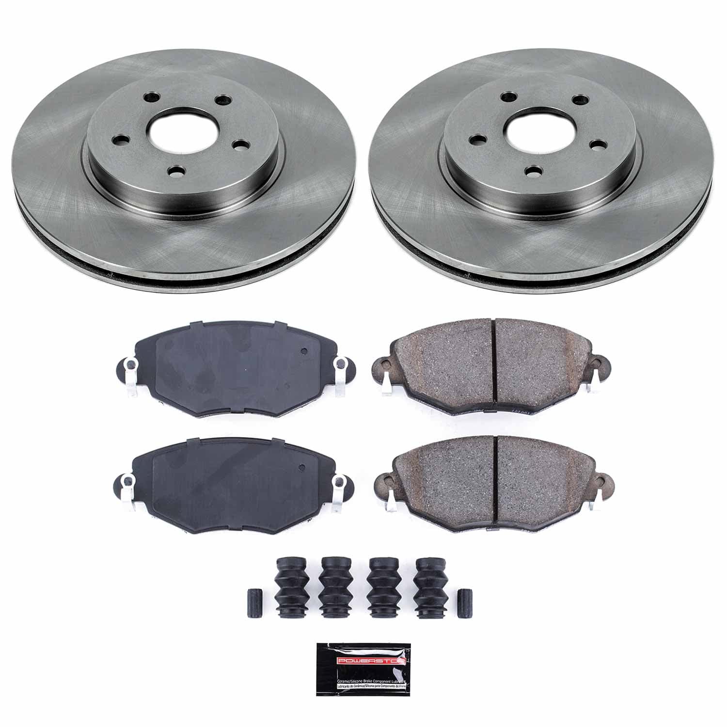 Power Stop - KOE1373 - Front - Disc Brake Pad and Rotor Kit image 1