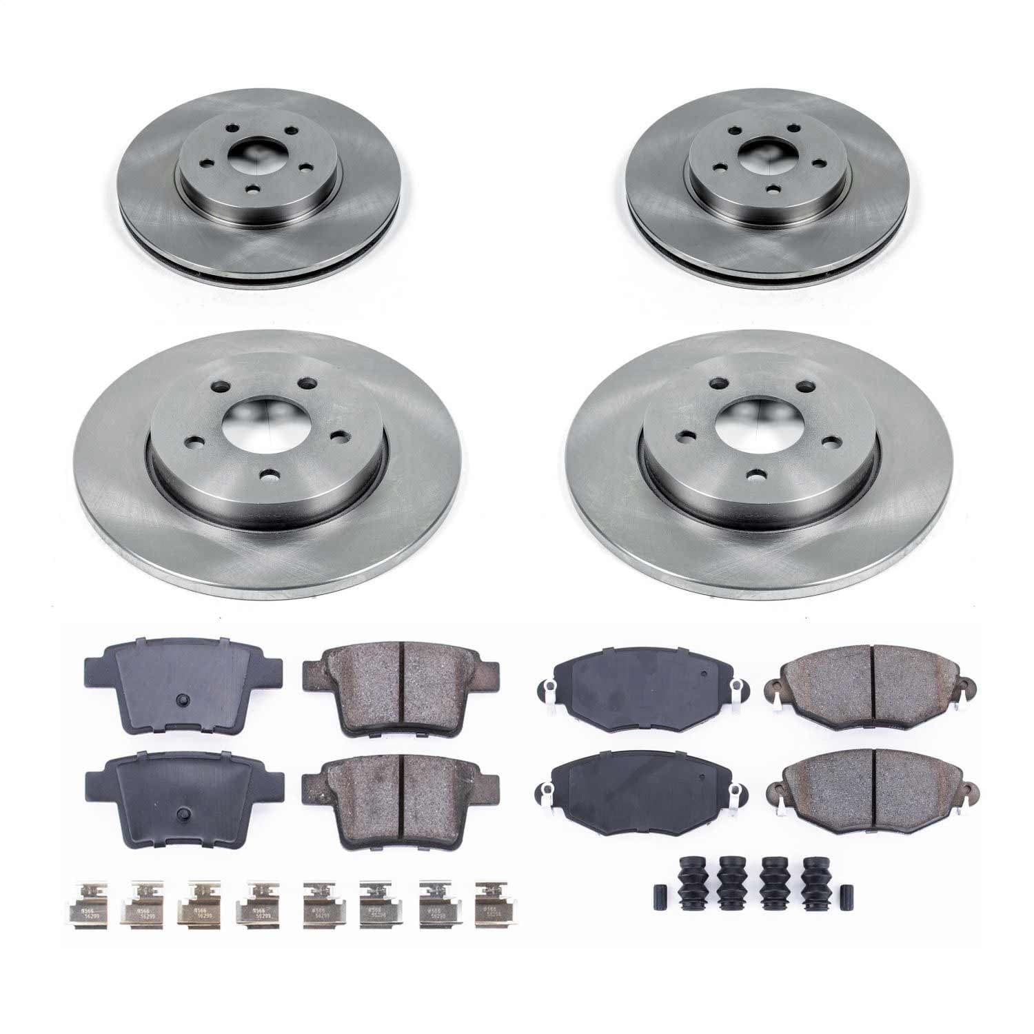 Power Stop - KOE1374 - Front and Rear - Disc Brake Pad and Rotor Kit image 1