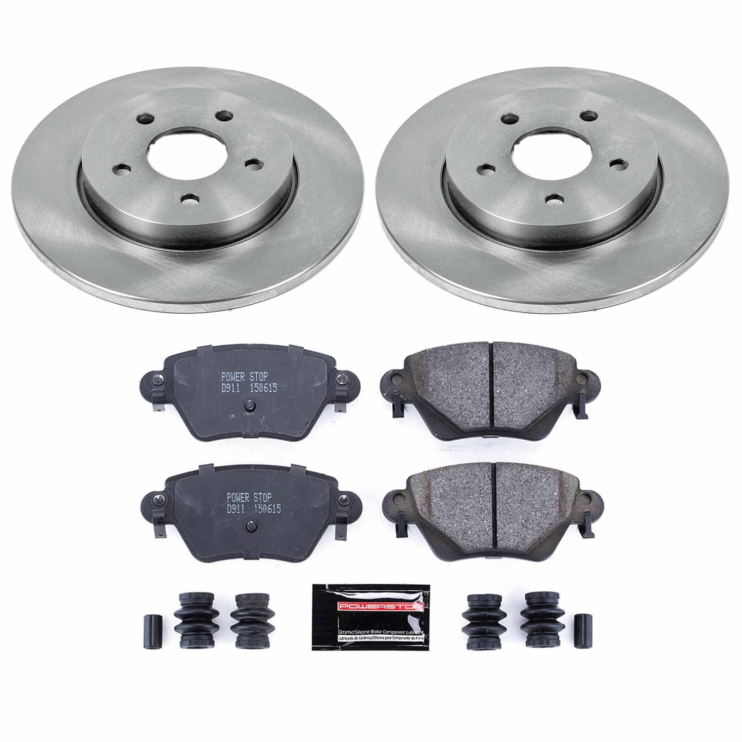 Power Stop - KOE1390 - Rear - Disc Brake Pad and Rotor Kit image 1
