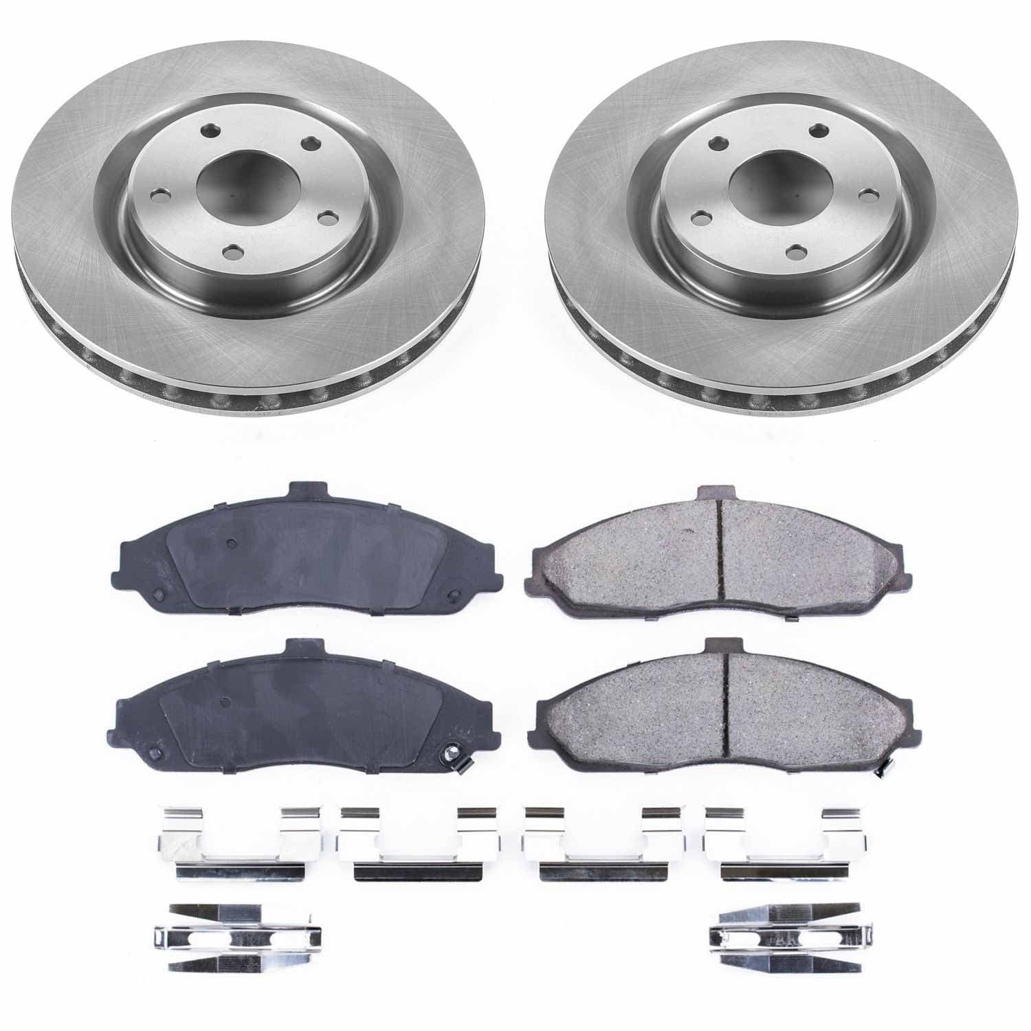 Power Stop - KOE1417 - Front - Disc Brake Pad and Rotor Kit image 1