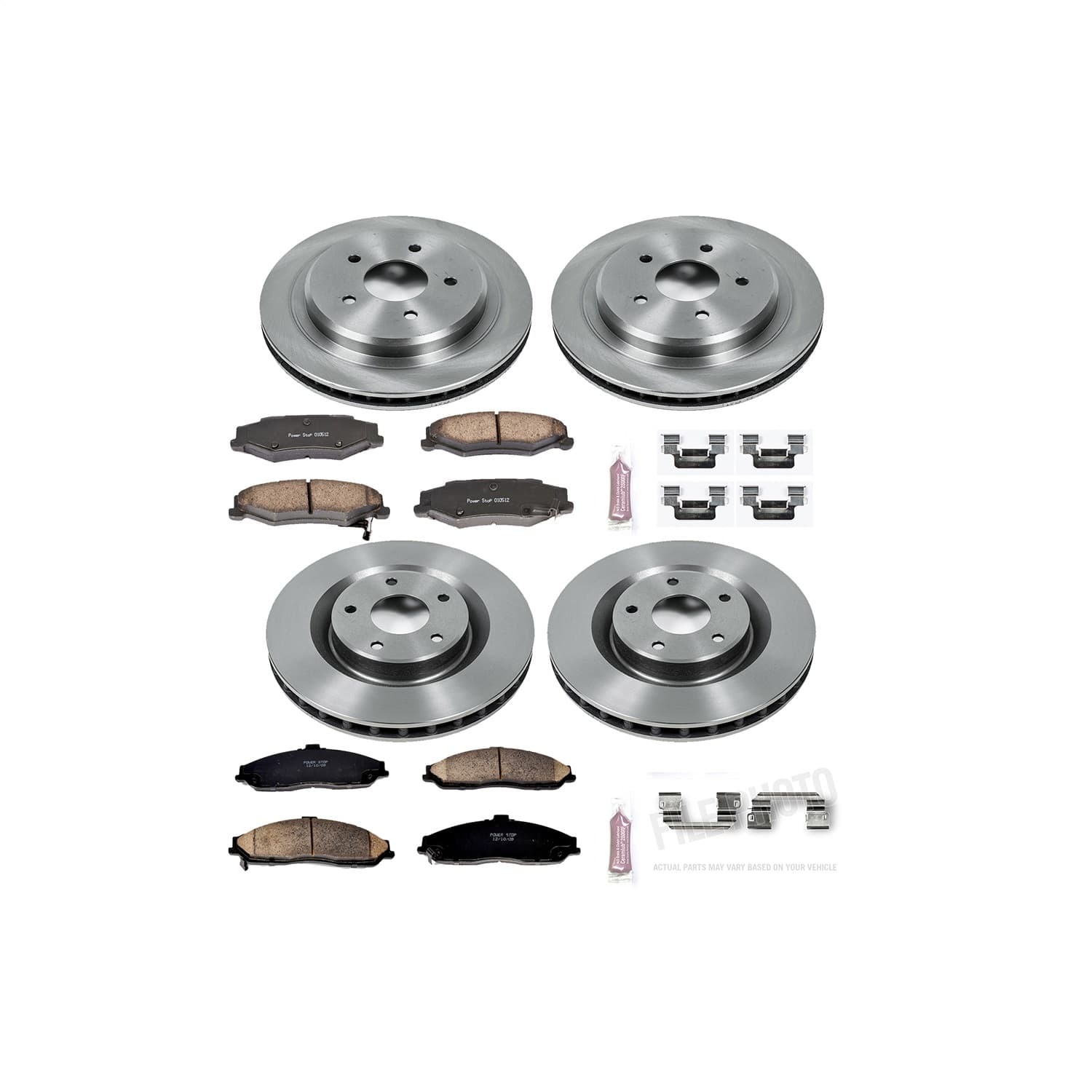 Power Stop - KOE1418 - Front and Rear - Disc Brake Pad and Rotor Kit image 1