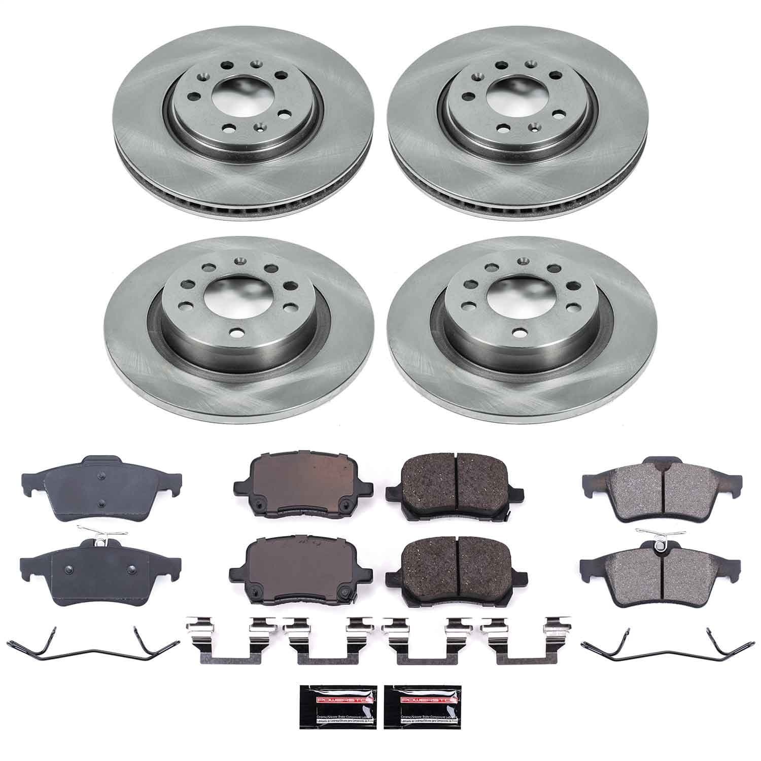 Power Stop - KOE1434 - Front and Rear - Disc Brake Pad and Rotor Kit image 1