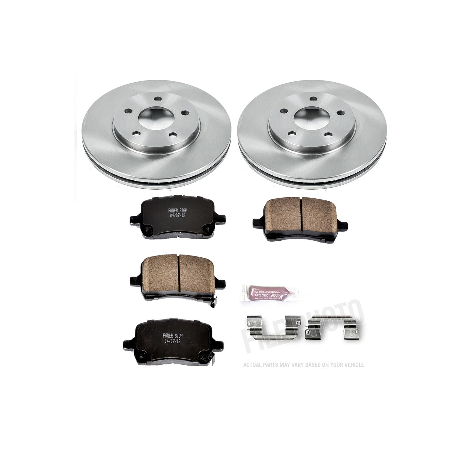 Power Stop - KOE1448 - Front - Disc Brake Pad and Rotor Kit image 1