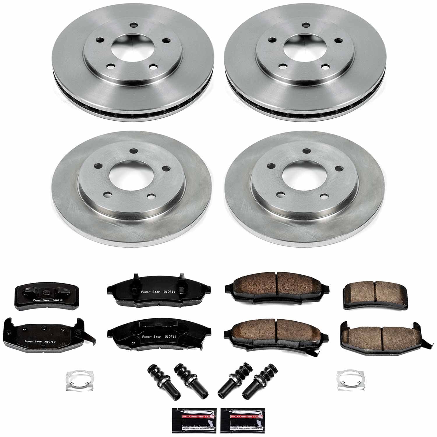 Power Stop - KOE1499 - Front and Rear - Disc Brake Pad and Rotor Kit image 1
