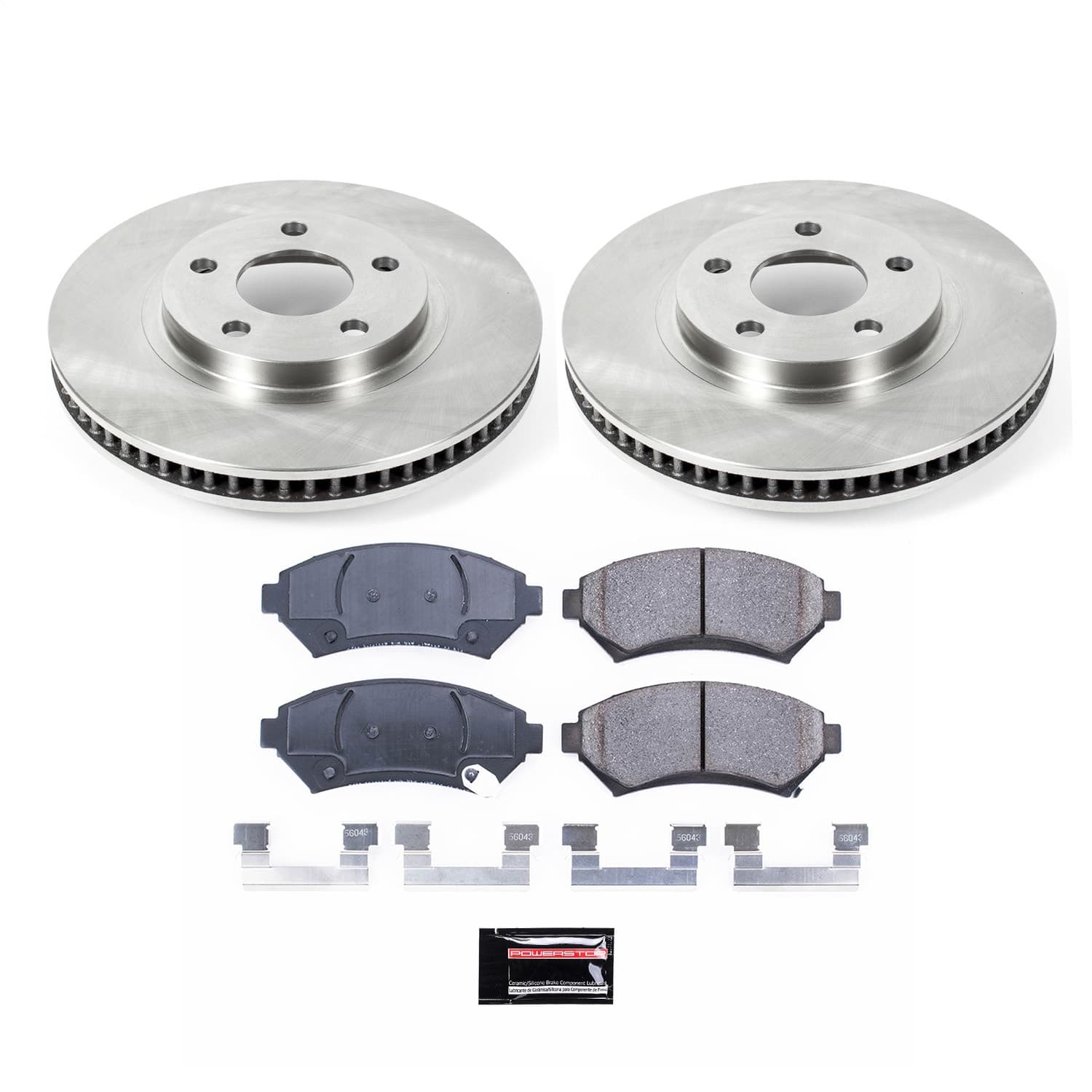 Power Stop - KOE1542 - Front - Disc Brake Pad and Rotor Kit image 1