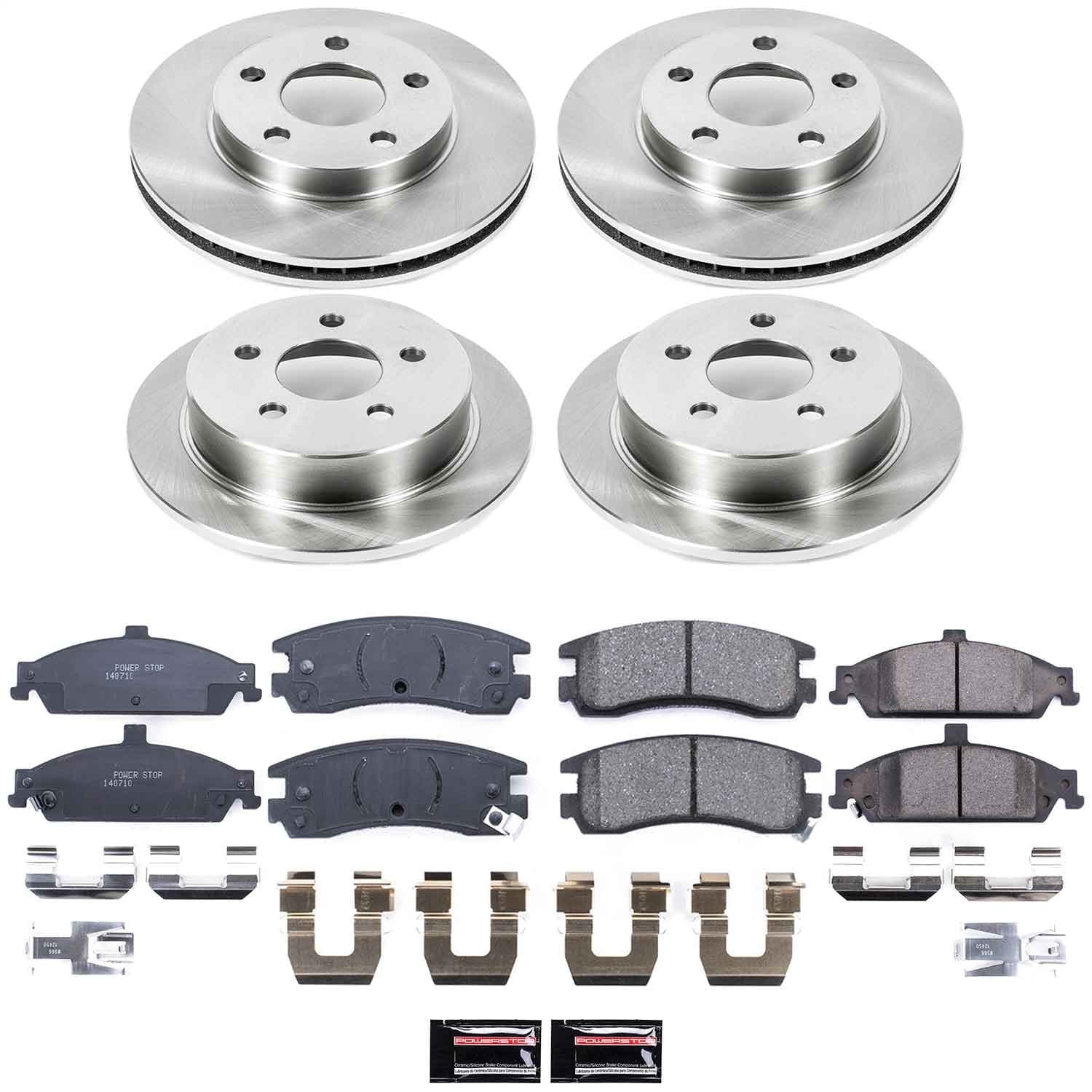 Power Stop - KOE1552 - Front and Rear - Disc Brake Pad and Rotor Kit image 1