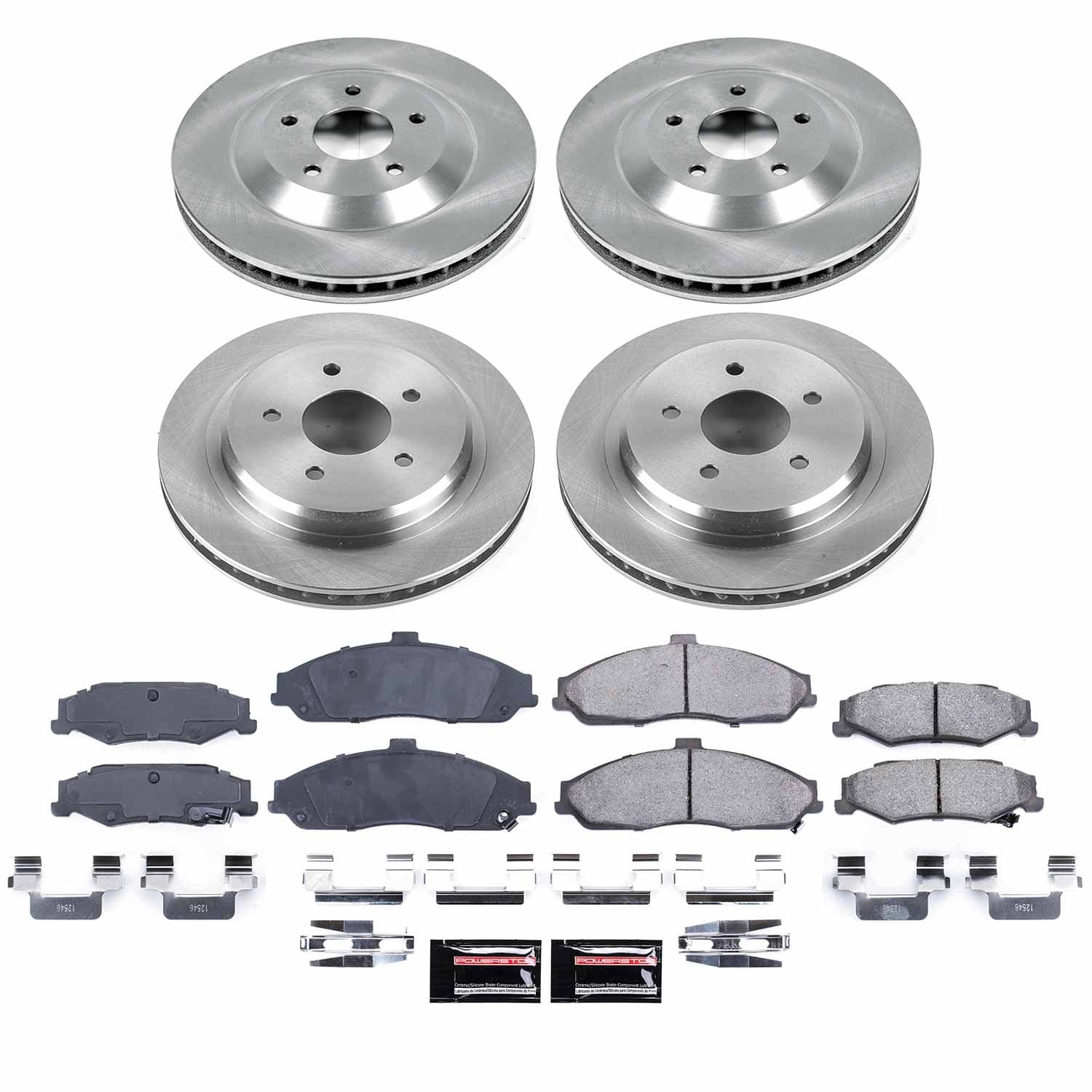 Power Stop - KOE1560 - Front and Rear - Disc Brake Pad and Rotor Kit image 1