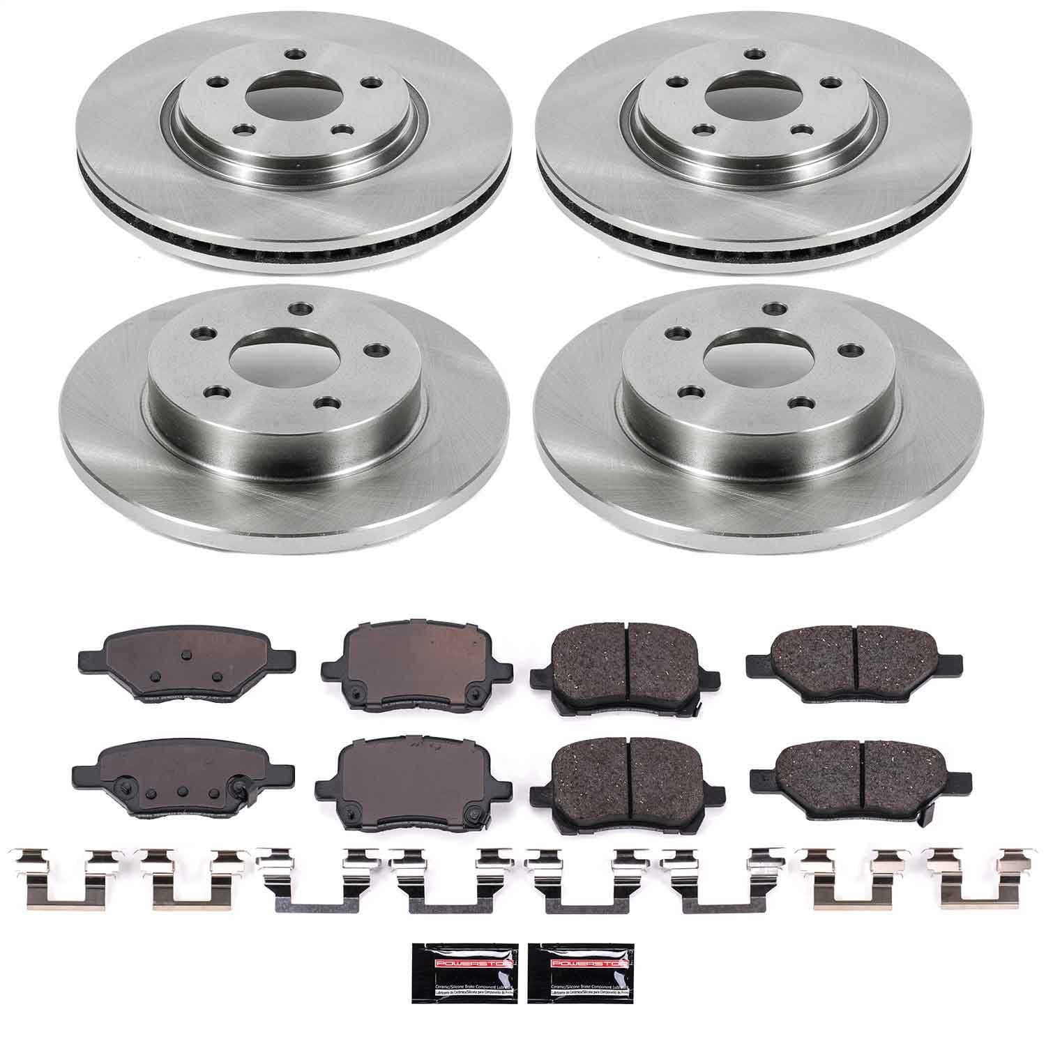 Power Stop - KOE1612 - Front and Rear - Disc Brake Pad and Rotor Kit image 1