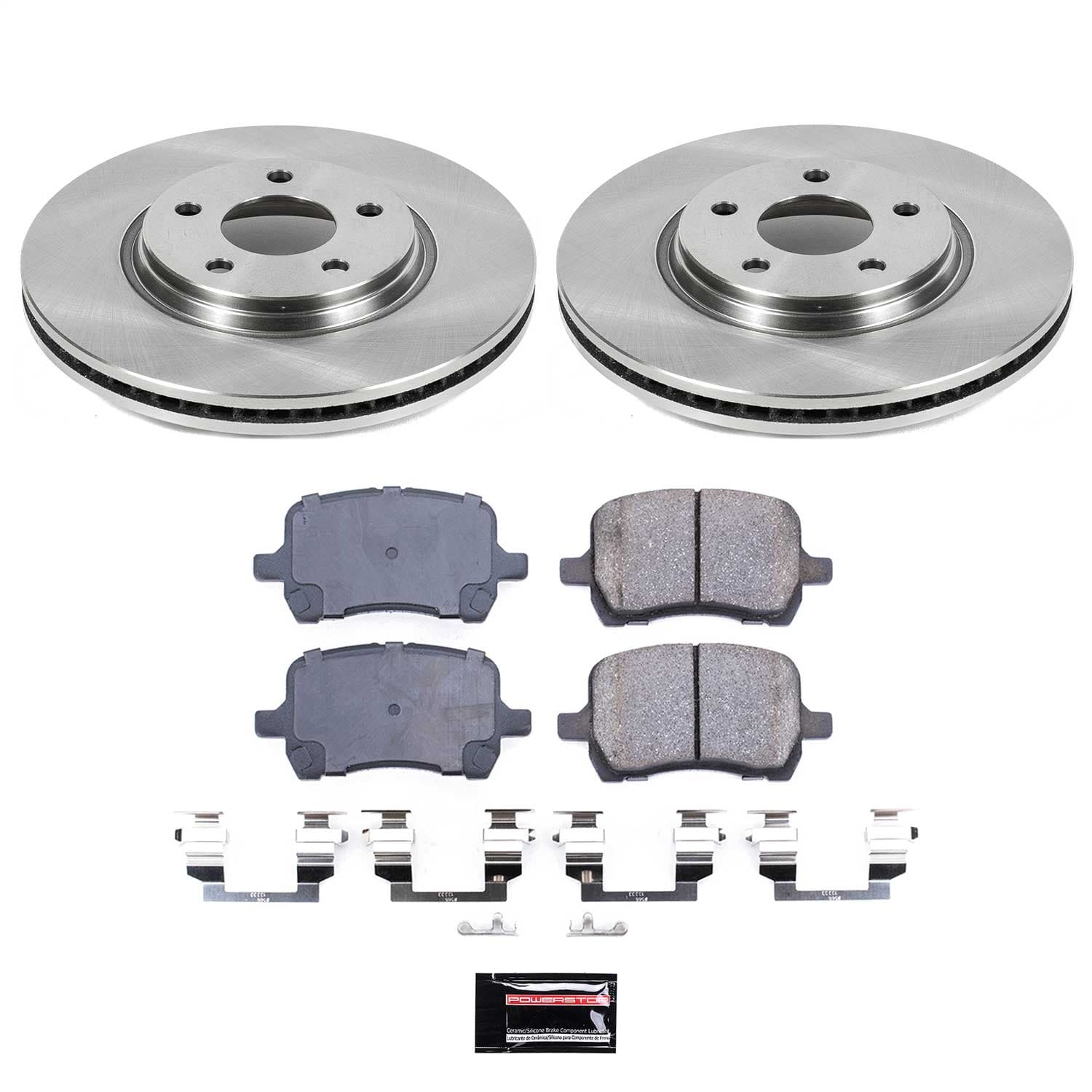 Power Stop - KOE1614 - Front - Disc Brake Pad and Rotor Kit image 1