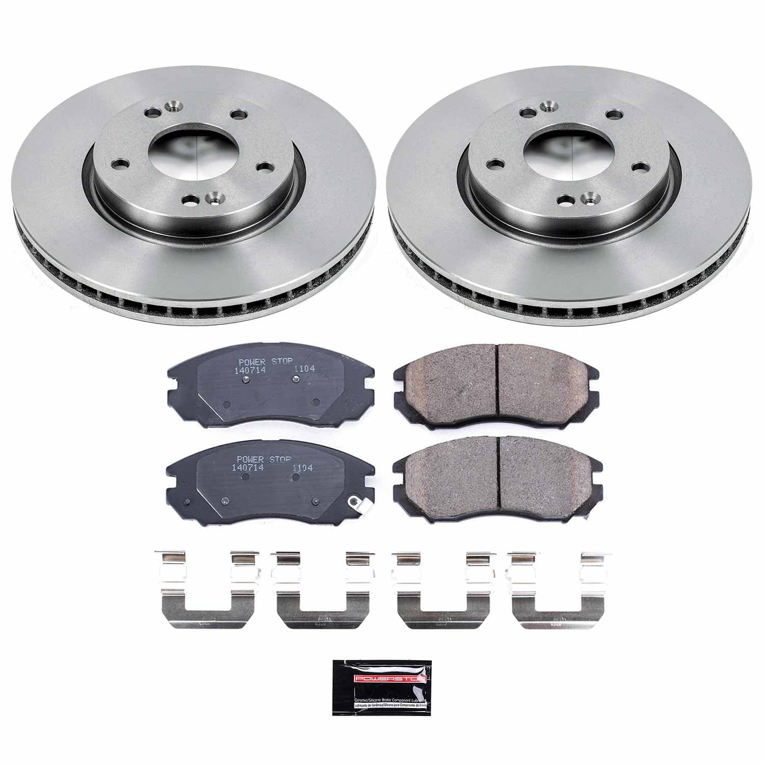 Power Stop - KOE163 - Front - Disc Brake Pad and Rotor Kit image 1