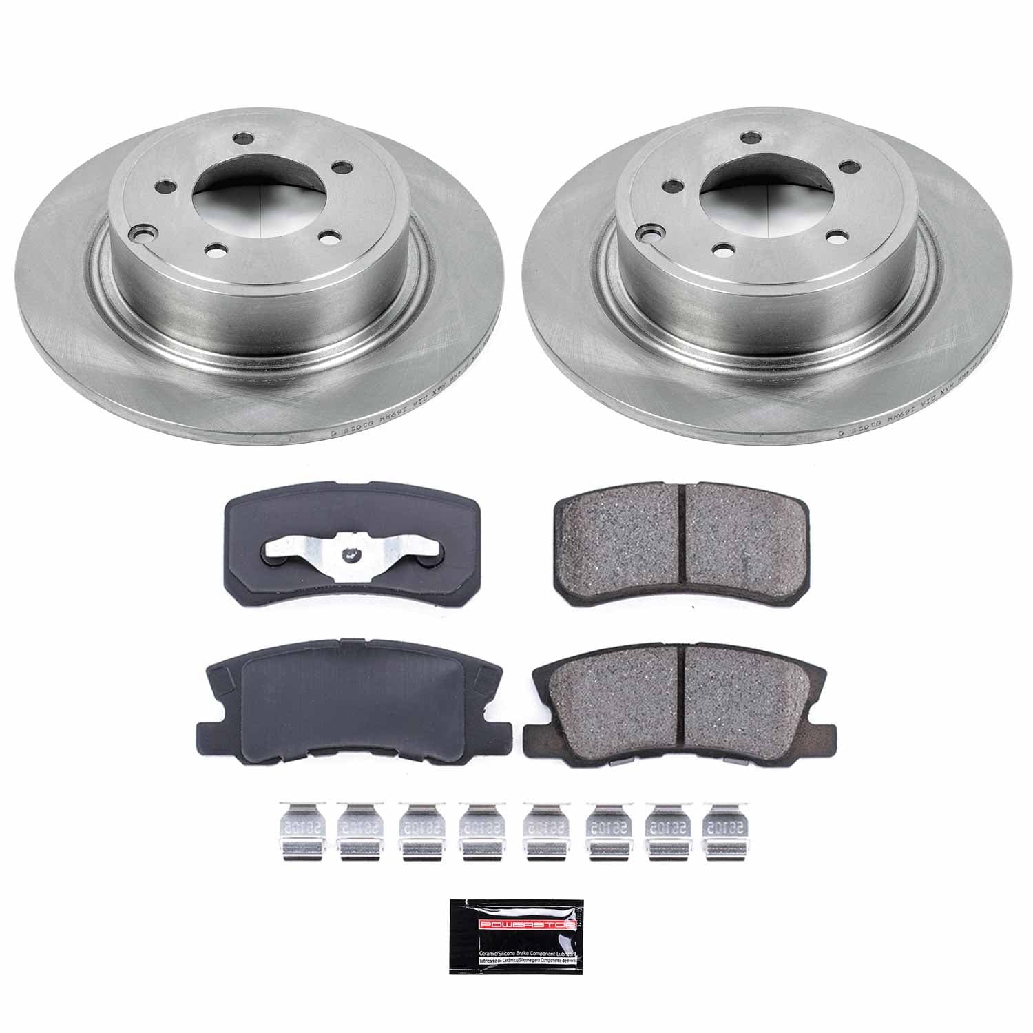Power Stop - KOE1630 - Rear - Disc Brake Pad and Rotor Kit image 1