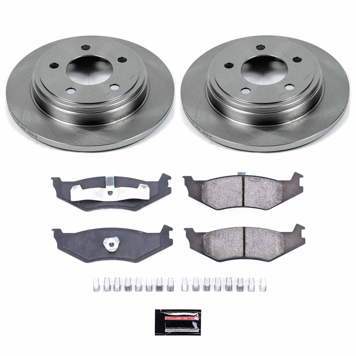 Power Stop - KOE1667 - Rear - Disc Brake Pad and Rotor Kit image 1